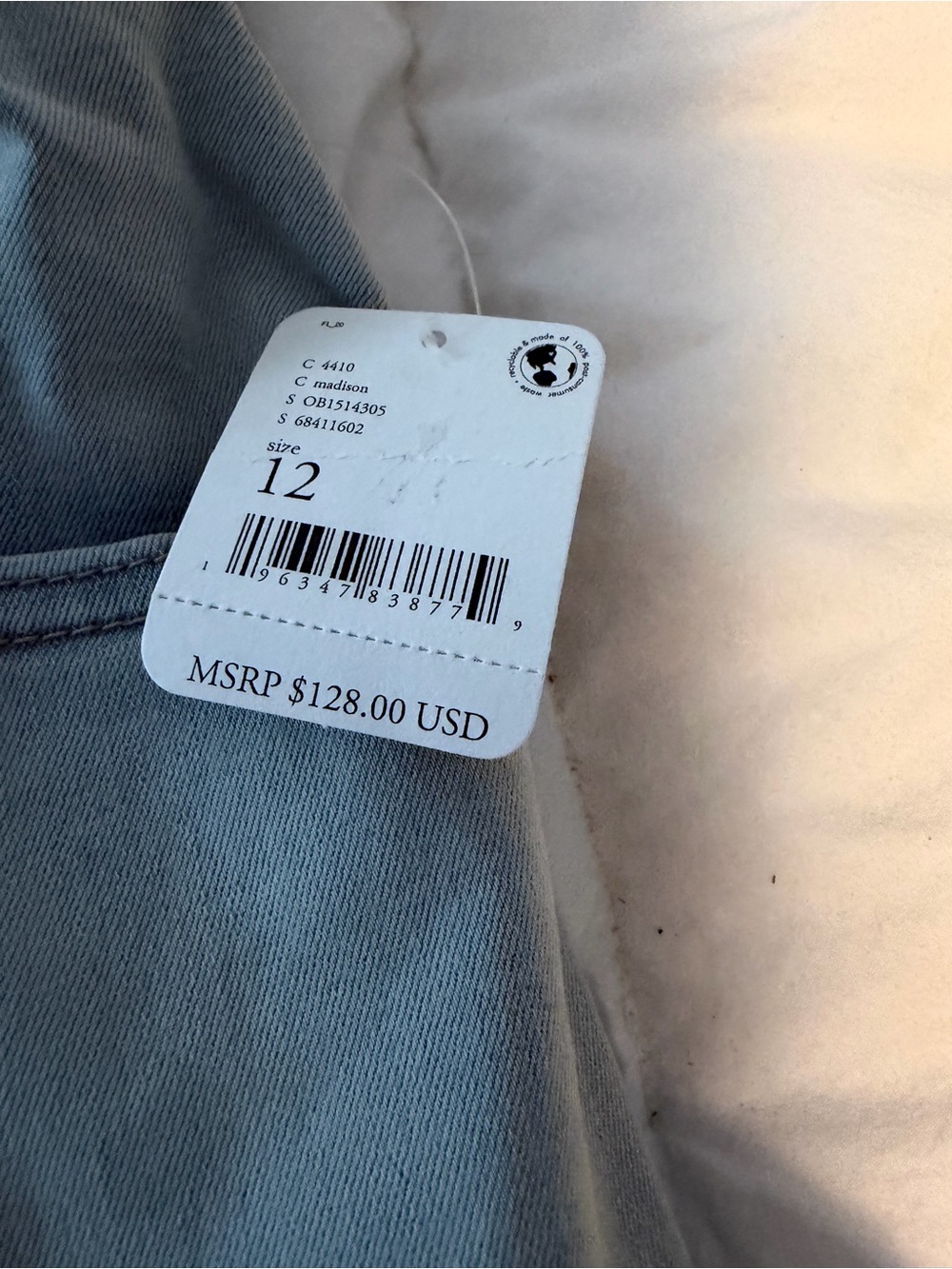 Madison Women’s Jeans – Light Gray, Size 12